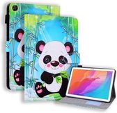 Huawei Enjoy Tablet 2 Gekleurde tekening Horizontale lederen fliphoes met houder & kaartsleuf & fotolijst (Panda)