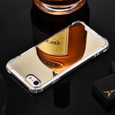 Luxe Plating Mirror Acrylic TPU Case voor iPhone XR (goud)