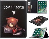 Voor iPad 10,5 inch gekleurde tekening patroon horizontale flip PU lederen tas met houder & kaartsleuven & portemonnee (beer)