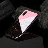 Voor Galaxy A01 Marble Pattern Soft TPU beschermhoes (driekleurig)