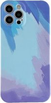 Vloeibare siliconen beschermhoes met kleurverloop voor iPhone 11 Pro Max (blauw)