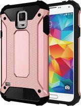 Voor Galaxy S5 / G900 Tough Armor TPU + pc-combinatiebehuizing (roségoud)