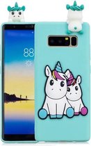 Voor Galaxy Note 8 3D Cartoon patroon schokbestendig TPU beschermhoes (paar eenhoorn)