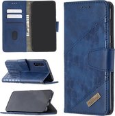 Voor Samsung Galaxy A50 bijpassende kleur krokodil textuur horizontale flip PU lederen tas met portemonnee & houder & kaartsleuven (blauw)