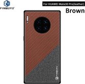 Voor Huawei Mate 30 Pro 5G (Leer) PINWUYO Rong Serie Schokbestendig PC + TPU + Chemische vezeldoek Beschermhoes (bruin)