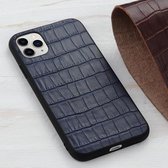 Krokodillentextuur lederen beschermhoes voor iPhone 11 Pro (blauw)