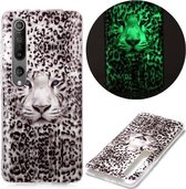 Voor Xiaomi Mi 10 5G Lichtgevende TPU zachte beschermhoes (Leopard Tiger)