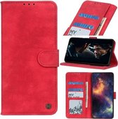 Voor iPhone 12 Pro Max Antilope-textuur Magnetische gesp Horizontale flip PU-lederen hoes met kaartsleuven & portemonnee & houder (rood)