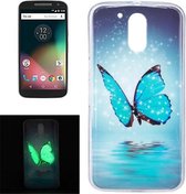 Voor Motorola Moto G4 Noctilucent Butterfly Pattern IMD Vakmanschap Zachte TPU Cover Case