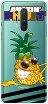 Voor OnePlus 8 Pro schokbestendig geverfd transparant TPU beschermhoes (ananas)