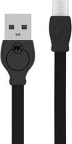 WK WDC-023m 2,4 A Micro USB-snellaaddatakabel, lengte: 2 m (zwart)