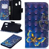 3D Gekleurde Tekening Patroon Horizontale Flip Leren Case voor Samsung Galaxy A20 & A30, met Houder & Kaartsleuven & Portemonnee (Vlinder)