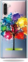 Patroon afdrukken Zachte TPU mobiele telefoon beschermhoes voor Galaxy Note10 (schilderij boom)