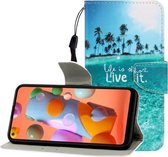 Voor Huawei Honor 20 Gekleurde Tekening Horizontale Flip Leren Case met Houder & Kaartsleuf & Portemonnee (Kokospalm)