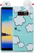 Voor Galaxy Note 8 schokbestendige Cartoon TPU beschermhoes (wolken)