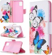 Voor Samsung Galaxy A31 Gekleurde Tekening Patroon Horizontale Flip Leren Case met Houder & Kaartsleuven & Portemonnee (Vlinder)