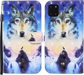 Voor Samsung Galaxy A81 / M60s / Note 10 Lite Gekleurde Tekening Patroon Horizontale Flip Leren Case met Houder & Kaartsleuven & Portemonnee (Sunrise Wolf)