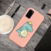 Voor Galaxy S20 + Cartoon Animal Pattern Shockproof TPU beschermhoes (Orange Crocodile Bird)