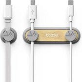 Xiaomi bcase TUP2 driewegklem houtnerf magnetische opname datakabeloproller met afzonderlijke ronde magnetische basis (grijs)