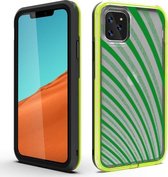 Voor iPhone 11 Pro Max 2 in 1 TPU + pc effen kleurencombinatie Drop (zwart + groen)