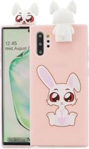 Voor Huawei P30 Pro Cartoon schokbestendige TPU beschermhoes met houder (konijn)