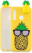 Voor Huawei P30 Lite 3D Cartoon patroon schokbestendig TPU beschermhoes (grote ananas)