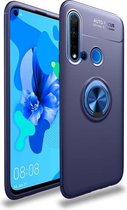 Lenuo schokbestendig TPU-hoesje voor Huawei P20 Lite 2019, met onzichtbare houder (blauw)