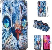 Leren beschermhoes voor Huawei P30 (Blue Cat)