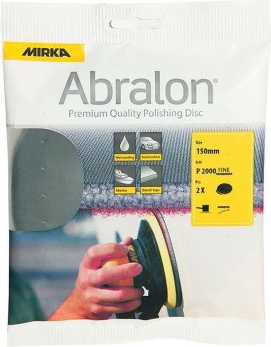 Blister de 2 disques abrasifs Abralon diametre 150 mm Mirka 