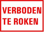 Verboden te roken tekststicker 400 x 250 mm