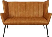 Decostar Bank Foley, kunstleer, cognac/zwart