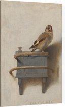 Het puttertje, Carel Fabritius - Foto op Canvas - 40 x 60 cm