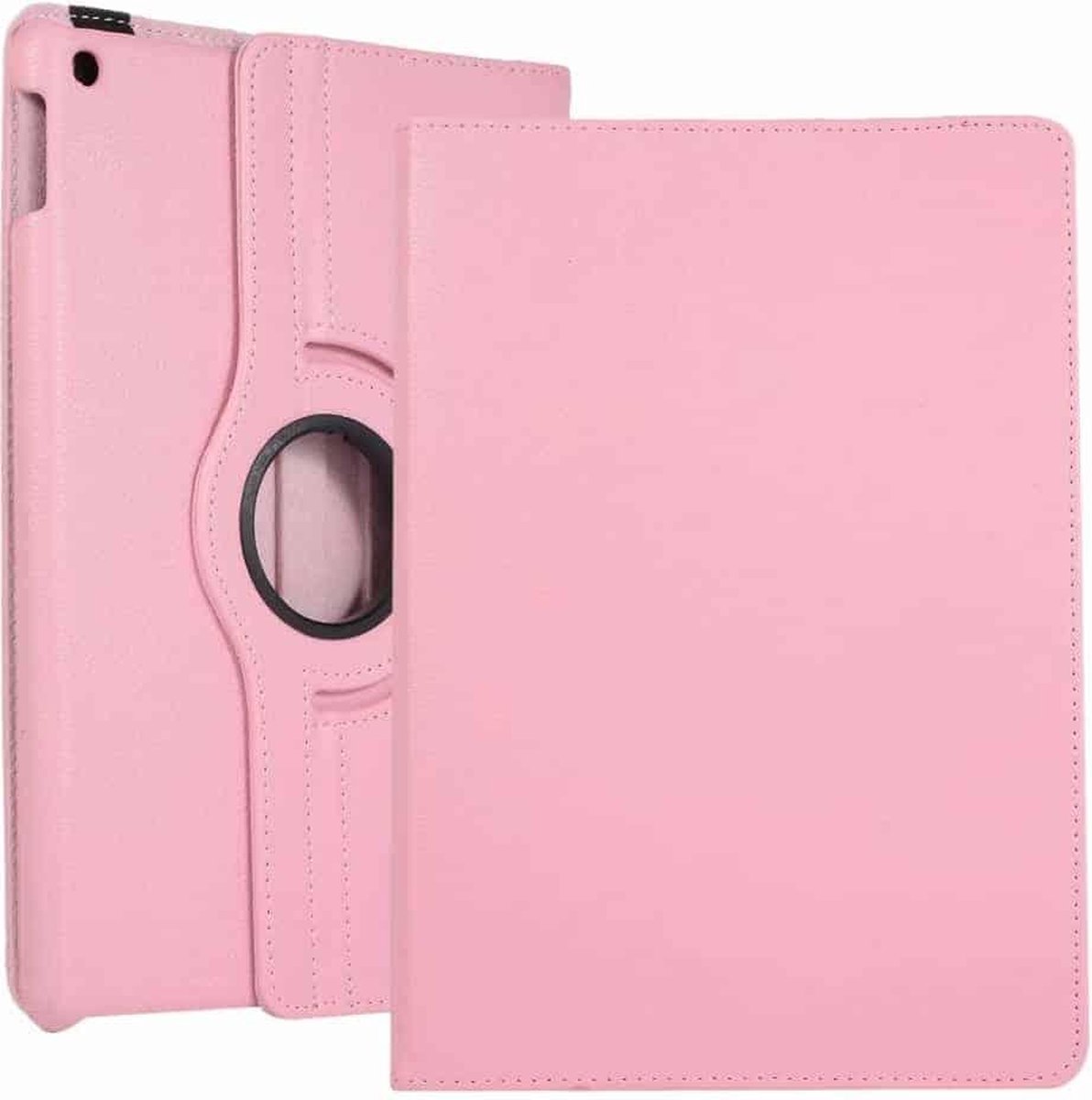 Geschikt Voor iPad 9/8/7 Hoes - 9e/8e/7e Generatie - 10.2 Inch - Case Cover Hoesje - Bookcase - 2021/2020/2019 - 360 Draaibaar - Roterend - Met Standaard - Lichtroze