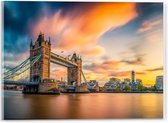 Acrylglas - Skyline met Tower Bridge in Londen - 40x30cm Foto op Acrylglas (Wanddecoratie op Acrylglas)