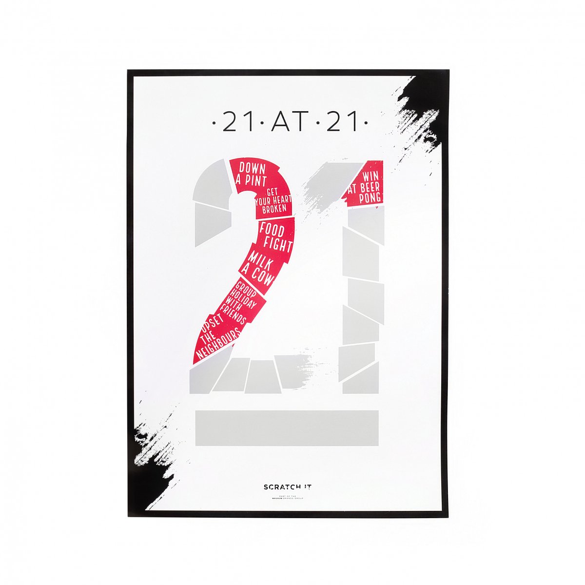 Thumbsup! Krasposter Uitdaging 21 Papier 50 X 70 Cm Wit/rood