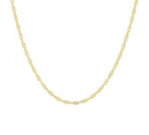 YO&NO - Ketting - Zilver verguld - Singapore - 1,7 mm - 41 + 4 cm - Zilver 925