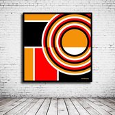 Modern Art N° 105 Canvas - 100 x 100 cm - Canvasprint - Op dennenhouten kader - Geprint Schilderij - Popart Wanddecoratie