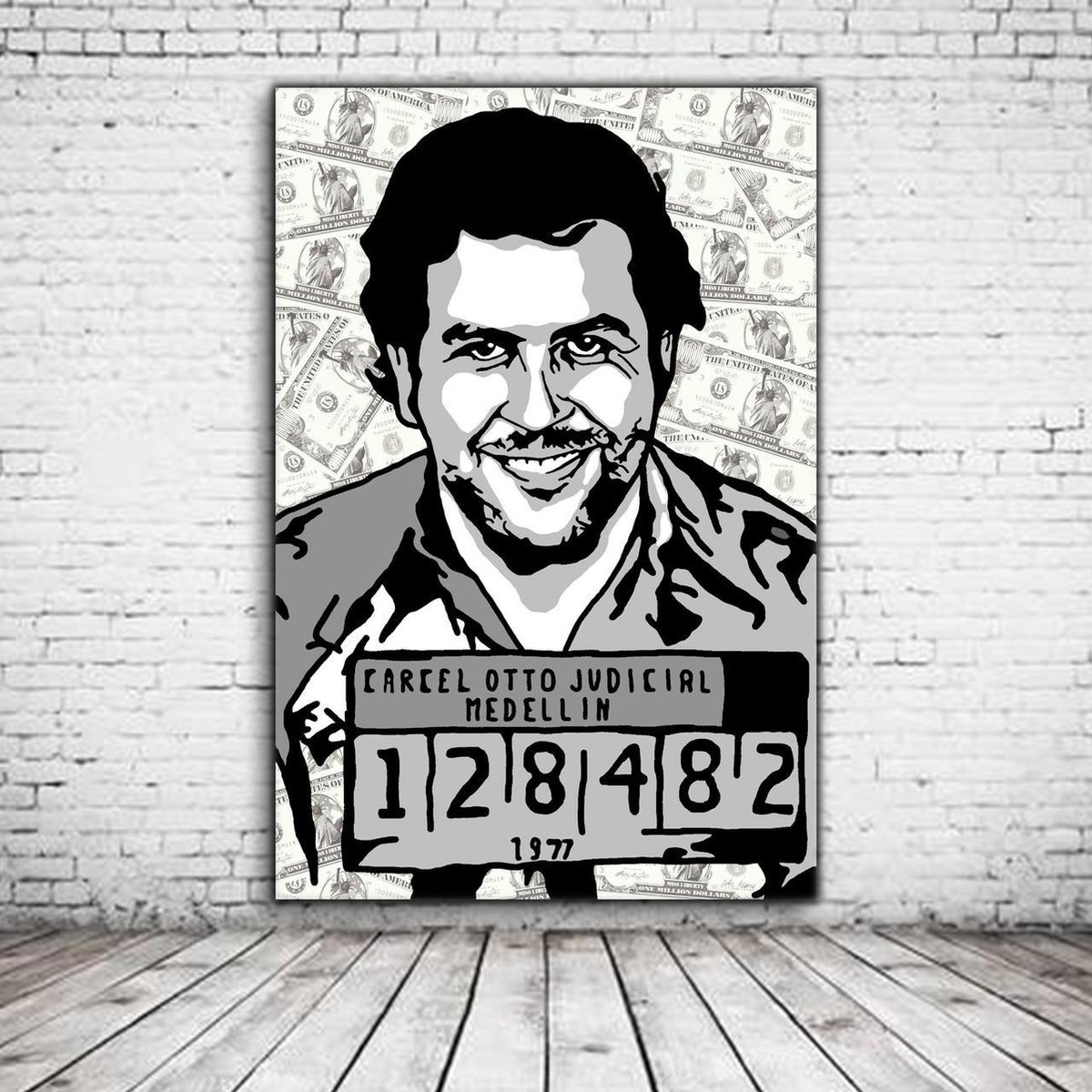 Pop Art Pablo Escobar Poster - 120 x 80 cm - Fotopapier Mat 180 gr