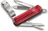 Couteau de poche Victorinox NailClip 580 - 8 fonctions - Rouge transparent