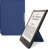 kwmobile case geschikt voor Pocketbook InkPad 3 / 3 Pro / Color - Met standaard - E reader cover van kunstleer - In donkerblauw