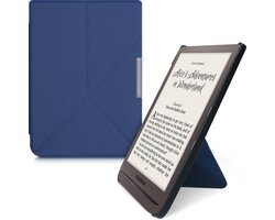 kwmobile e-reader hoesje geschikt voor Pocketbook InkPad 3/3 Pro/Color / Vivlio InkPad 3 hoes - Ereader flip case met standaard - E reader cover van kunstleer - In donkerblauw
