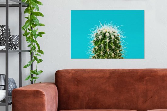 Cactus sur toile bleue 2cm