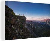 Canvas Schilderij Zonsopgang bij het Nationaal Park Hohe Tauern in Oostenrijk - 120x80 cm - Wanddecoratie
