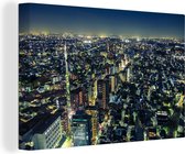 Des milliers de lumières de Tokyo toile 120x80 cm - impression photo sur toile peinture Décoration murale salon / chambre à coucher) / Villes Peintures Toile