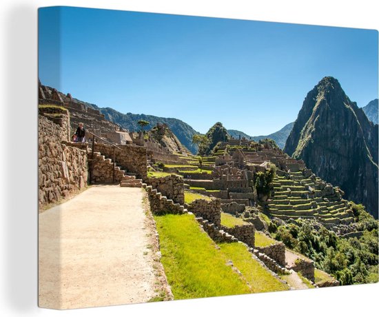 Machu Pichu après-midi ensoleillé Pérou Toile 140x90 cm - Tirage photo sur toile (Décoration murale salon / chambre)