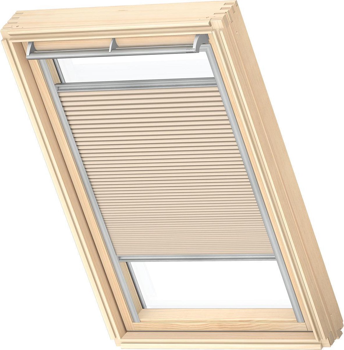 VELUX Origineel Verduisterend Plisségordijn (FHC), Zilveren Kozijn, P06, PK36, Beige