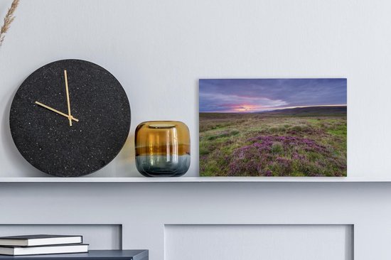 Ciel coloré sur le parc national d'Exmoor en Angleterre Toile 30x20 cm - petit - Tirage photo sur toile (Décoration murale salon / chambre)