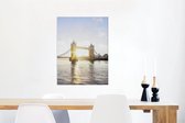Rayons de soleil derrière le Tower Bridge à Londres Toile 60x80 cm - Tirage photo sur toile (Décoration murale salon / chambre)