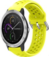 Garmin Vivoactive 3 siliconen bandje met gaatjes - geel - 42mm