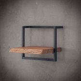 Fraaai Wandplank - Woody Metaal - 40 x 30 cm